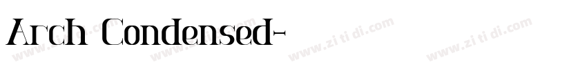 Arch Condensed字体转换